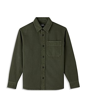 Liverpool Los Angeles Tops  Mens Overdye Flannel Shirt Olive