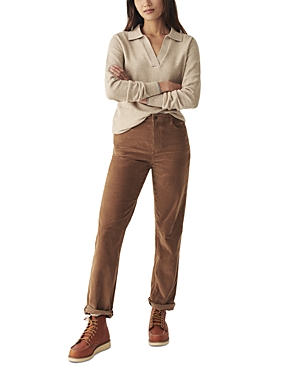 Faherty Jackson Sweater Polo In Oatmeal Hether