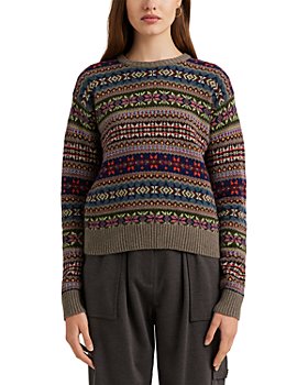 Polo Ralph Lauren, Polo Ralph Lauren Fair Isle Patterned Fleece Sweatshirt, Multi Nordic