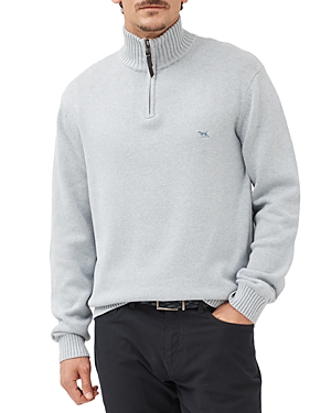 Rodd & Gunn Cashmere Merino Half-zip Sweater In Sky