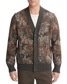 Vince - Abstract Floral Cardigan Sweater