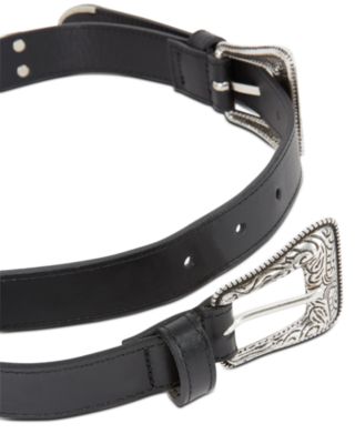 The Kooples Leather Double Buckle Belt Leather Double-Buckle Belt – On Sale Now with Up to 52% Off  main image 2
