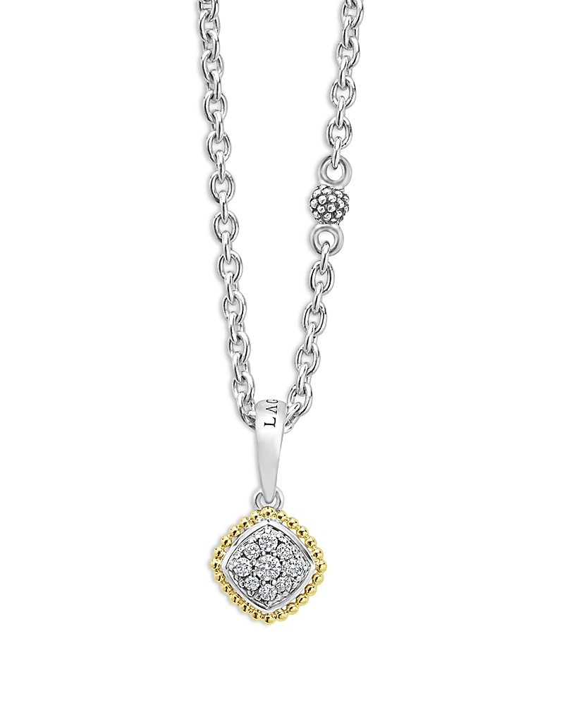 Lagos Rittenhouse Diamond Pendant Necklace In Silver/gold