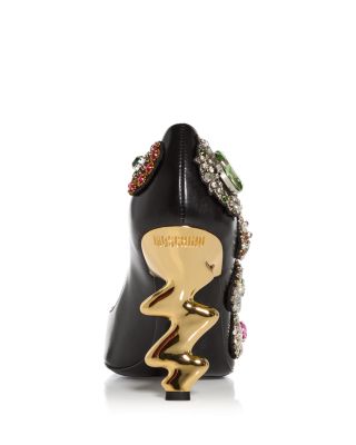 Moschino Moshino Women's Embellished Zig Zag Heel Pumps