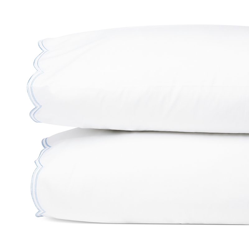 Sky Scallop King Pillowcase, Pair In Stormy Mist Blue