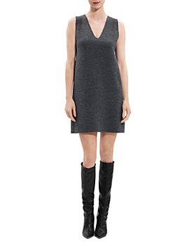 Theory - Double Face Wool Reversible Shift Mini Dress
