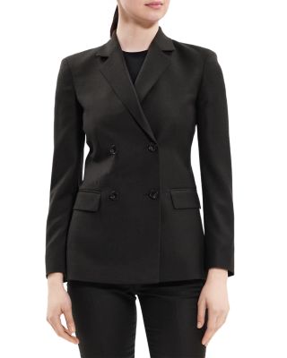 Theory - Wool Slim Double Breasted Blazer