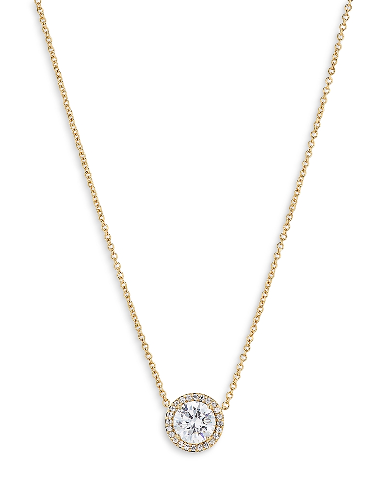 NADRI ROUND HALO PENDANT NECKLACE, 16