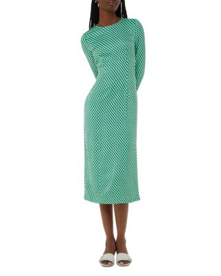 Crosshatch Print Minimal Dress