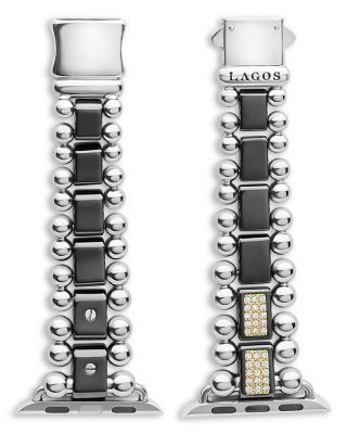 18K Yellow Gold Smart Caviar Half Diamond Apple™ Watch Bracelet, 38-45mm