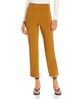 Shop Norma Kamali Pencil Cropped Pants In Woods
