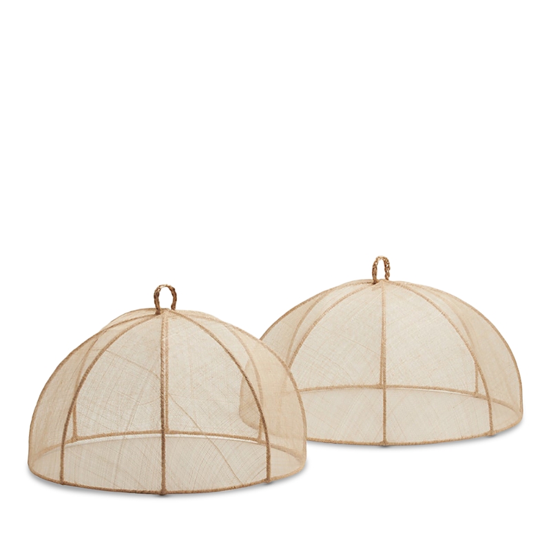Blue Pheasant Rachel Food Covers, Set Of 2 In Natural
