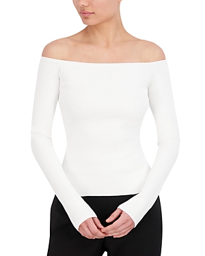Bcbgmaxazria Ribbed Off The Shoulder Sweater Top