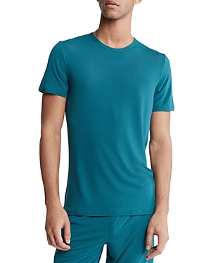 Calvin Klein Ultra Soft Stretch Solid Tee In Atlantic Deep