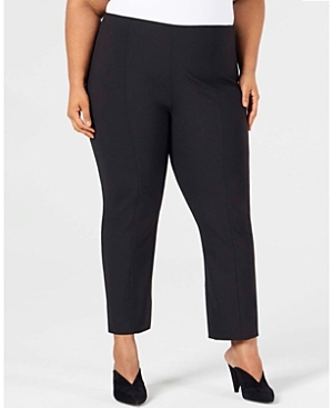Shop Pari Passu Plus Size Merit Flat Front Pants In Black