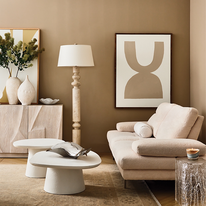 Miranda Kerr Home Tranquility Nesting Cocktail Table In Milky Mushroom Finish