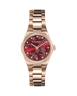 Shop Olivia Burton Sports Luxe Mini Watch, 28mm In Red/rose Gold