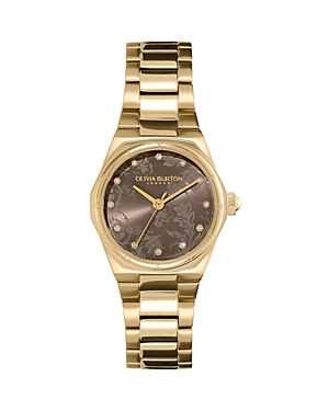 Shop Olivia Burton Sports Luxe Mini Watch, 28mm In Brown/gold