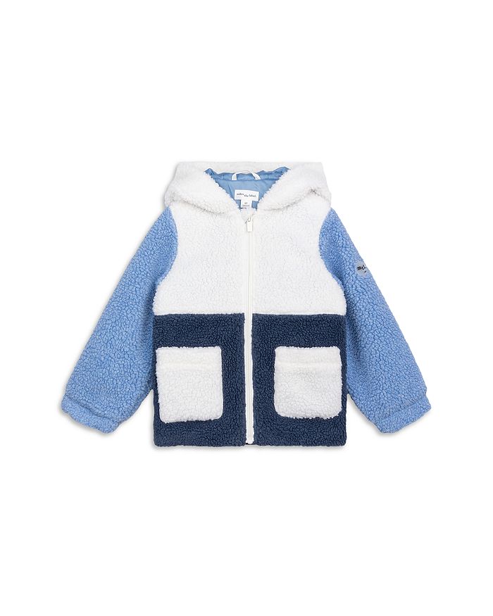 Miles The Label Boys' Hooded Colorblock Sherpa Jacket - Little Kid, Big ...