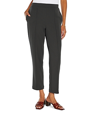 Three Dots Anne Tapered Pants In Ebony