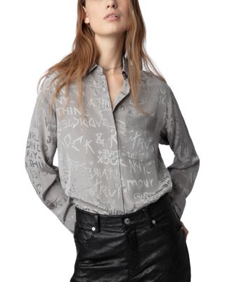 Zadig & Voltaire - Morning Jacquard Manifesto Silk Shirt