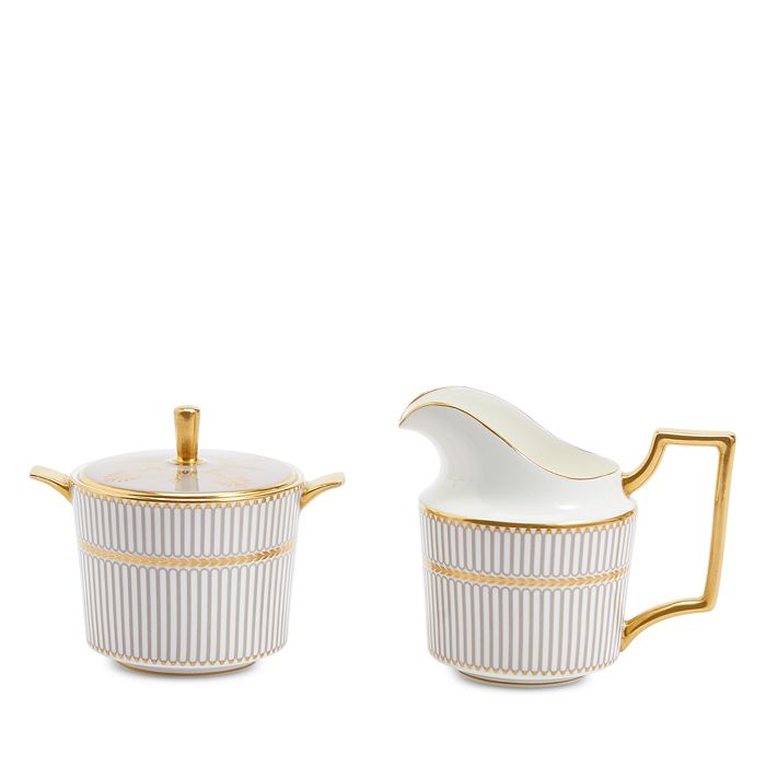 Wedgwood Anthemion Grey Sugar & Creamer Set Bloomingdale's