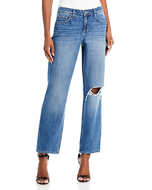 L'agence Nevia Mid Rise Slouch Straight Jeans In Hilmar In Hilmar