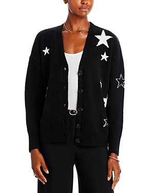 Shop Aqua Star Knit Cardigan - 100% Exclusive In Black White