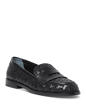 Shop Loeffler Randall Women's Rachel Slip On Woven Loafer Flats In Black
