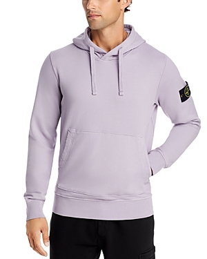 Shop Stone Island Pullover Hoodie In Lavender