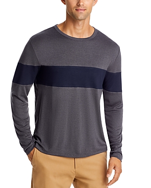 Theory Contrast Stripe Sweater In Pestle Melange