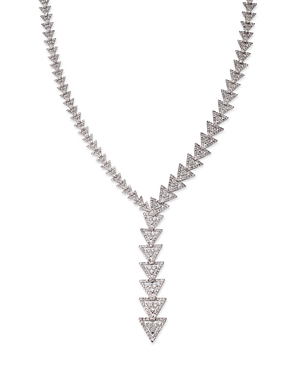 Bloomingdale's Diamond Triangle Lariat Necklace In 14k White Gold, 10.0 Ct. T. W. In White