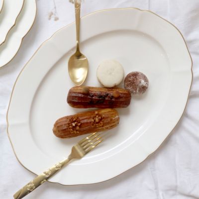 Amelie Brushed Gold 14" Oval Platter