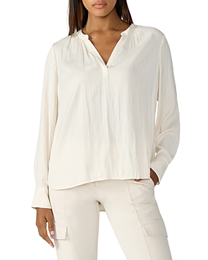 Sanctuary Lizzie Sateen Tunic Top In Cappuccino