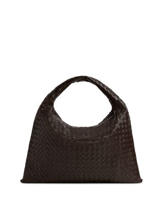 Bottega Veneta Large Hop Intrecciato Leather Shoulder Bag