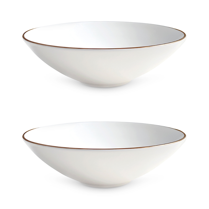 Twig New York Alex Gold 8 Soup Pasta Bowl, Set Of 2 In Gold