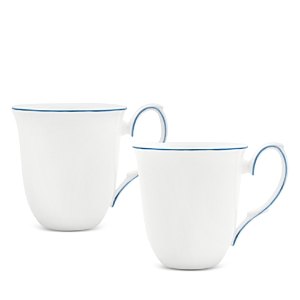 Prouna Amelie Mug, Set Of 2 In Blue/white
