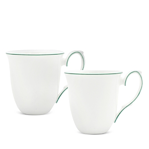 Prouna Amelie Mug, Set Of 2 In Green/white