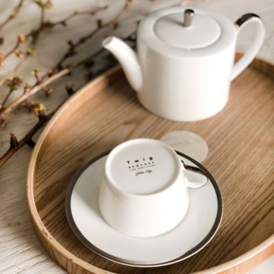 Platinum Edge Lidded Teapot