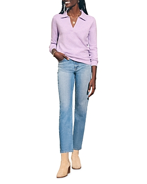 Faherty Jackson Sweater Polo In Lilac Heather