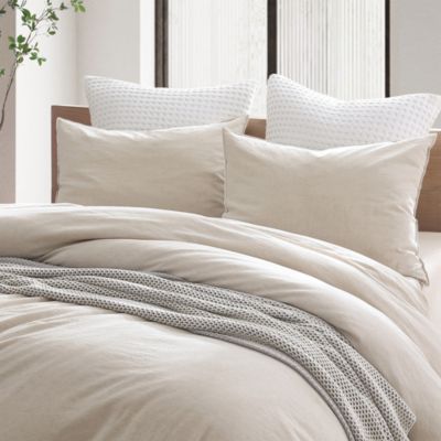 Pure Washed Linen-Blend Duvet Set, Full/Queen