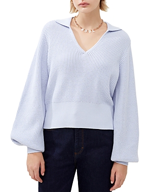 French Connection Mozart Relaxed Sweater In Crystal Clear