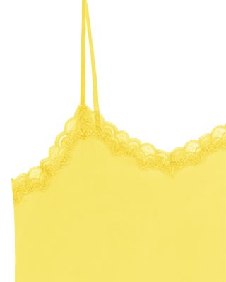 Lace Trim Silk Camisole