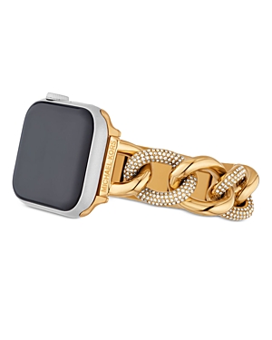 Michael Kors Apple Watch Pave Stainless Steel Bracelet Band, 38-49mm In Gold