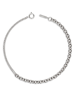 Justine Clenquet Ryan Mixed Chain Necklace, 16.15 In Silver