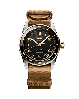 Longines Spirit Zulu Time Watch, 39mm In Brown