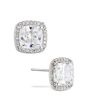 Nadri Halo Square Stud Earrings