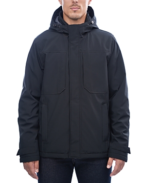 Shop Rainforest Chinook Hooded Soft Shell Jacket In Black