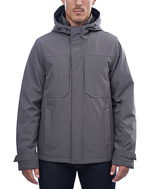 Shop Rainforest Chinook Hooded Soft Shell Jacket In Grey