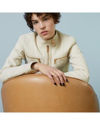 18K Yellow Gold Interlocking G Diamond Logo Ring